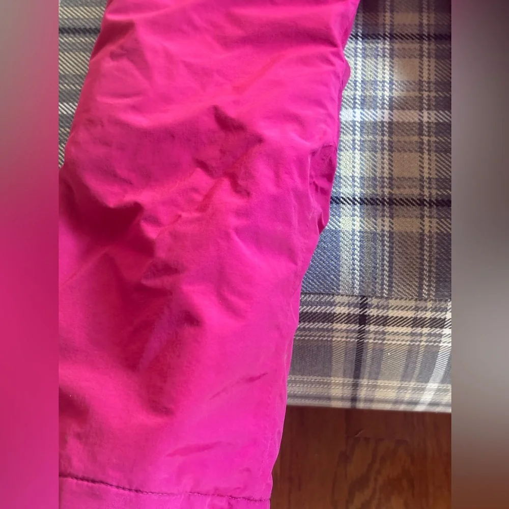 Lands end girls berry Pink ski snow bib pants - Picture 7 of 8